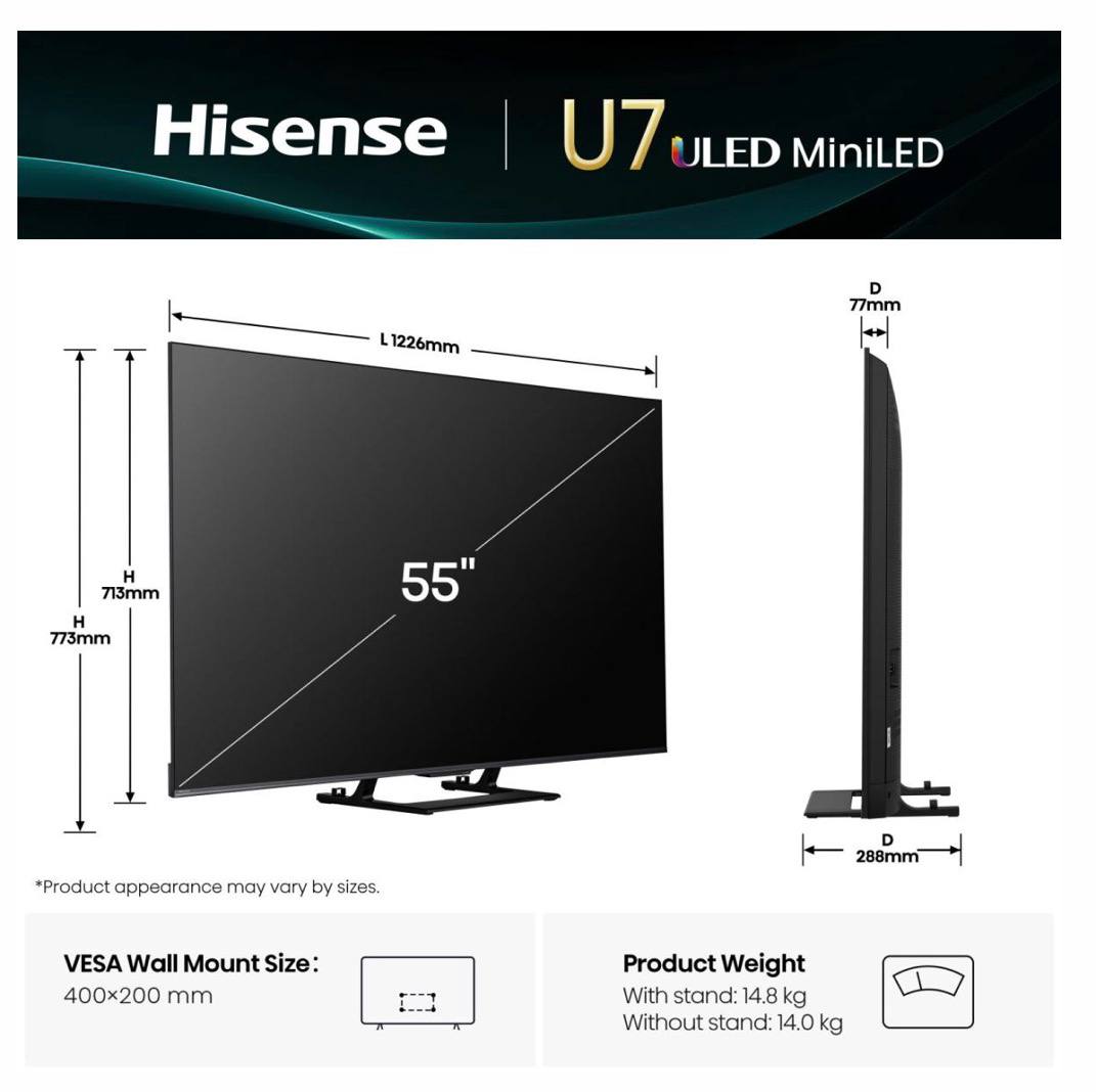 Телевізор 55' дюймів Hisense 55U7Q - фото 2